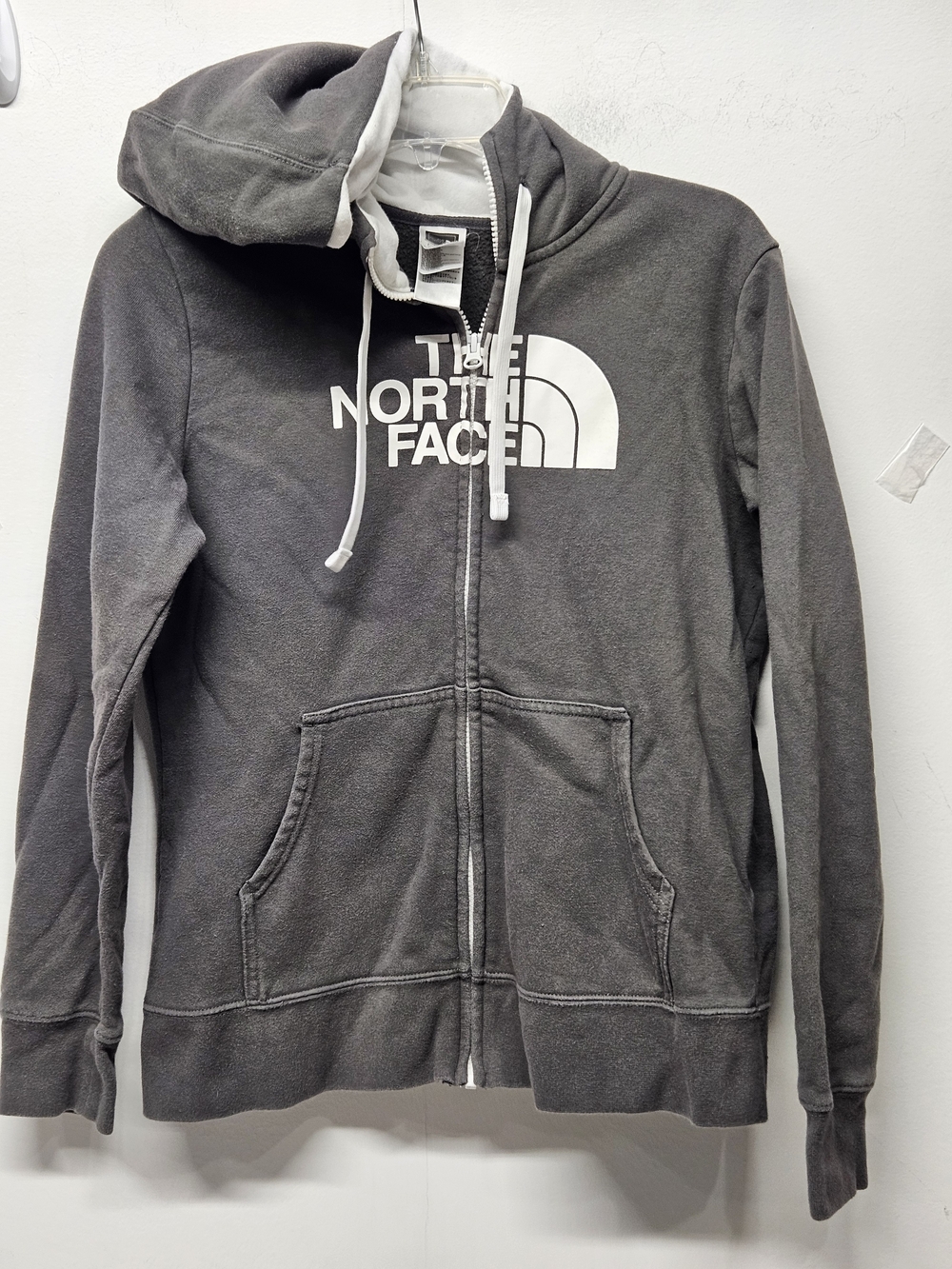 North Face Full Zip Hoodie Womens Size M Gray Half Dome Logo Sweatshirt Gorpcore